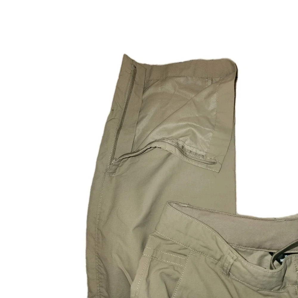 The North Face Convertible Cargo Hiking Pants Mens Beige Outdoor Zip Off Shorts